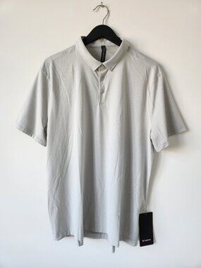 NWT LULULEMON CSEY Grey Evolution Polo Top Shirt Men's XXL